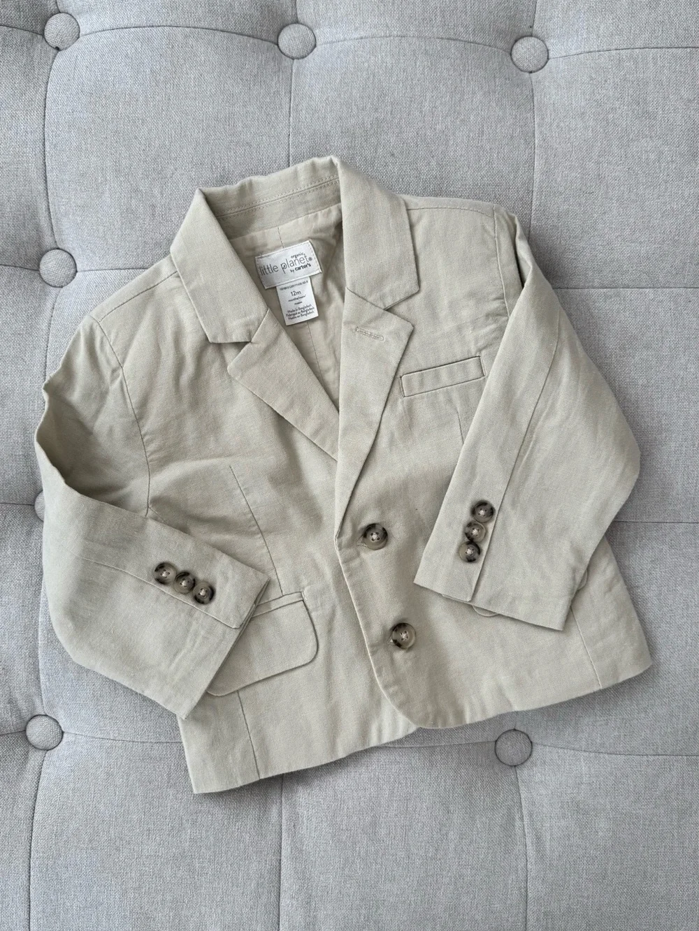 LITTLE PLANET Beige Blazer — Size 12 months